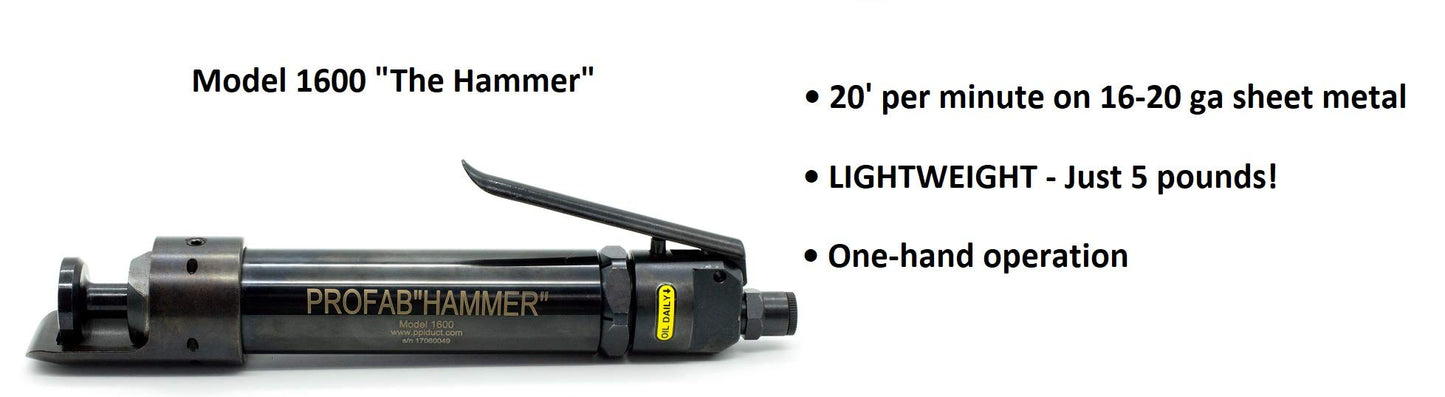 PROFAB Pittsburgh Lock Air Hammer - Model 1600