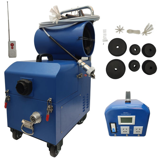 TECHTONGDA Air Duct Cleaning Machine for Fresh Air Pipe Cleaning & Suction, Rotary Brush Duct Pipe Cleaning Machine with Transformer 110V/220V, Vent Cleaning Tool, Applicable Pipe Diameter 1.97"-7.87"